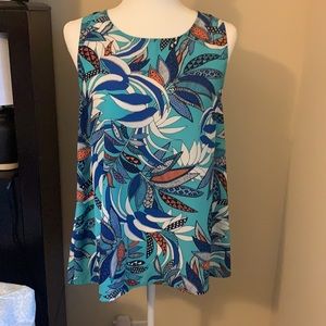 Alya Teal Tank Top Blouse